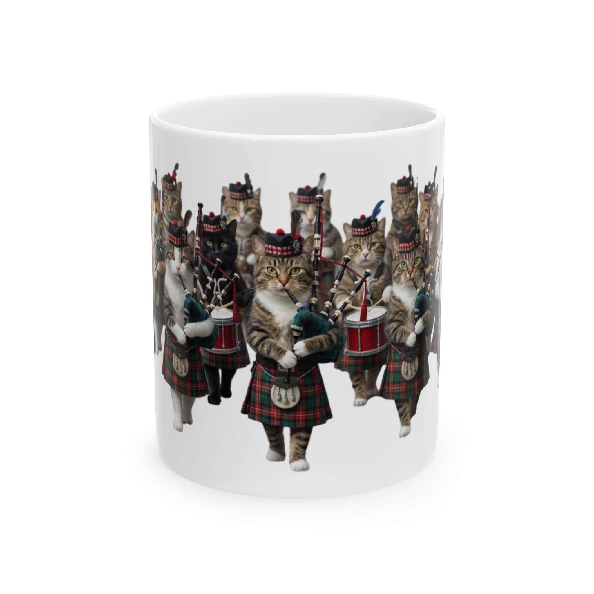 Cat Bagpipe Band Ceramic Mug  (11oz/15oz)