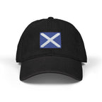 Embroidered Scottish Saltire Denim Hat — St. Andrew's Flag Baseball Cap