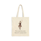 Highland Dance Personalized Canvas Tote - Brunette Dancer