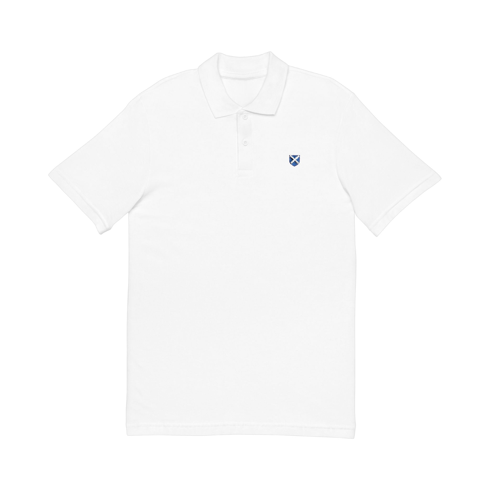 Embroidered Scottish Saltire Shield Polo