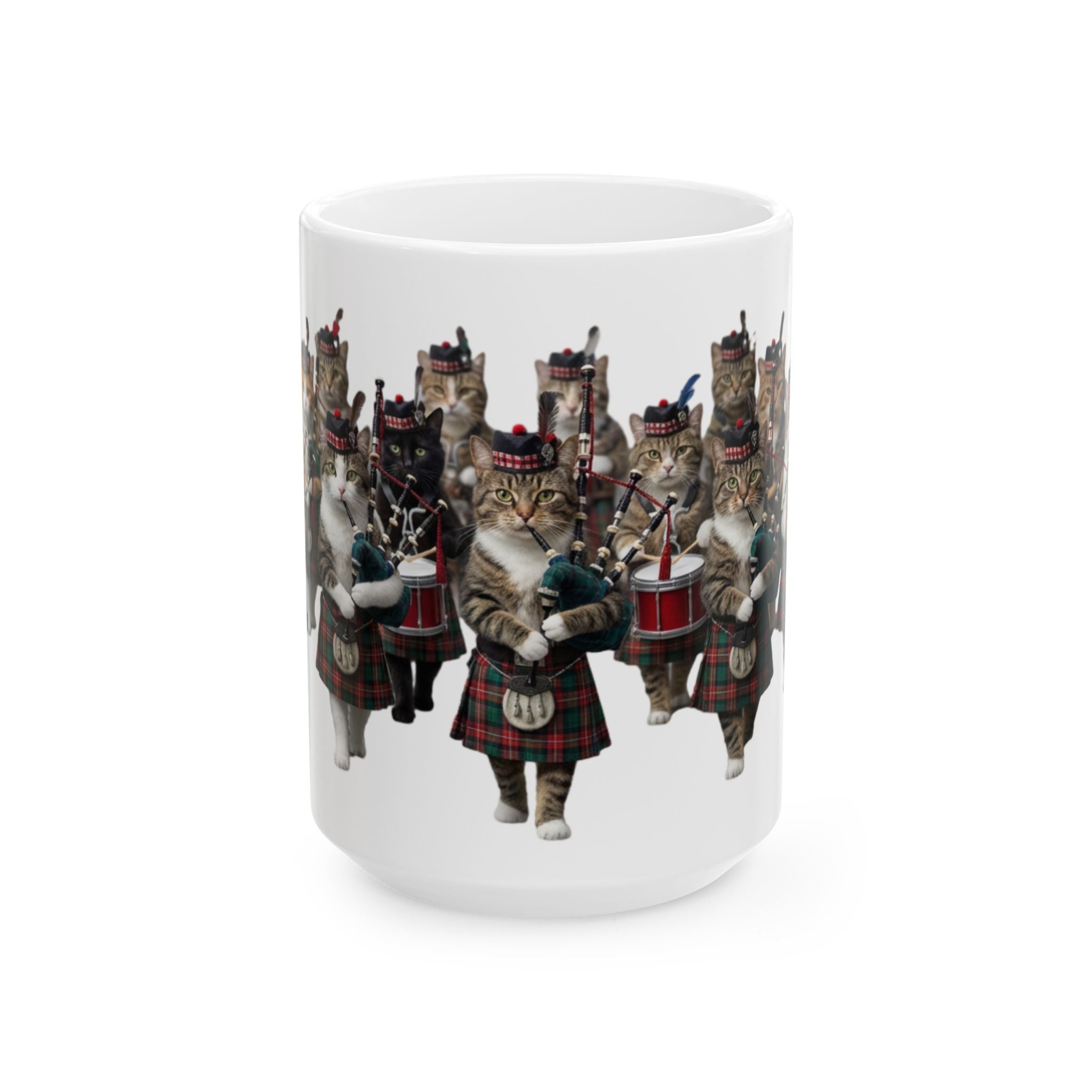 Cat Bagpipe Band Ceramic Mug  (11oz/15oz)