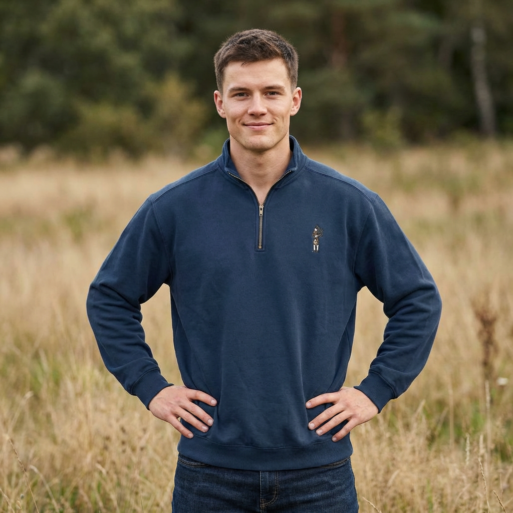 Bagpiper Emblem Quarter-Zip Sweatshirt