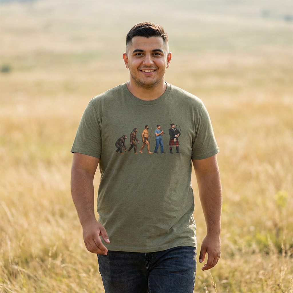 Evolution to Bagpiper T-Shirt