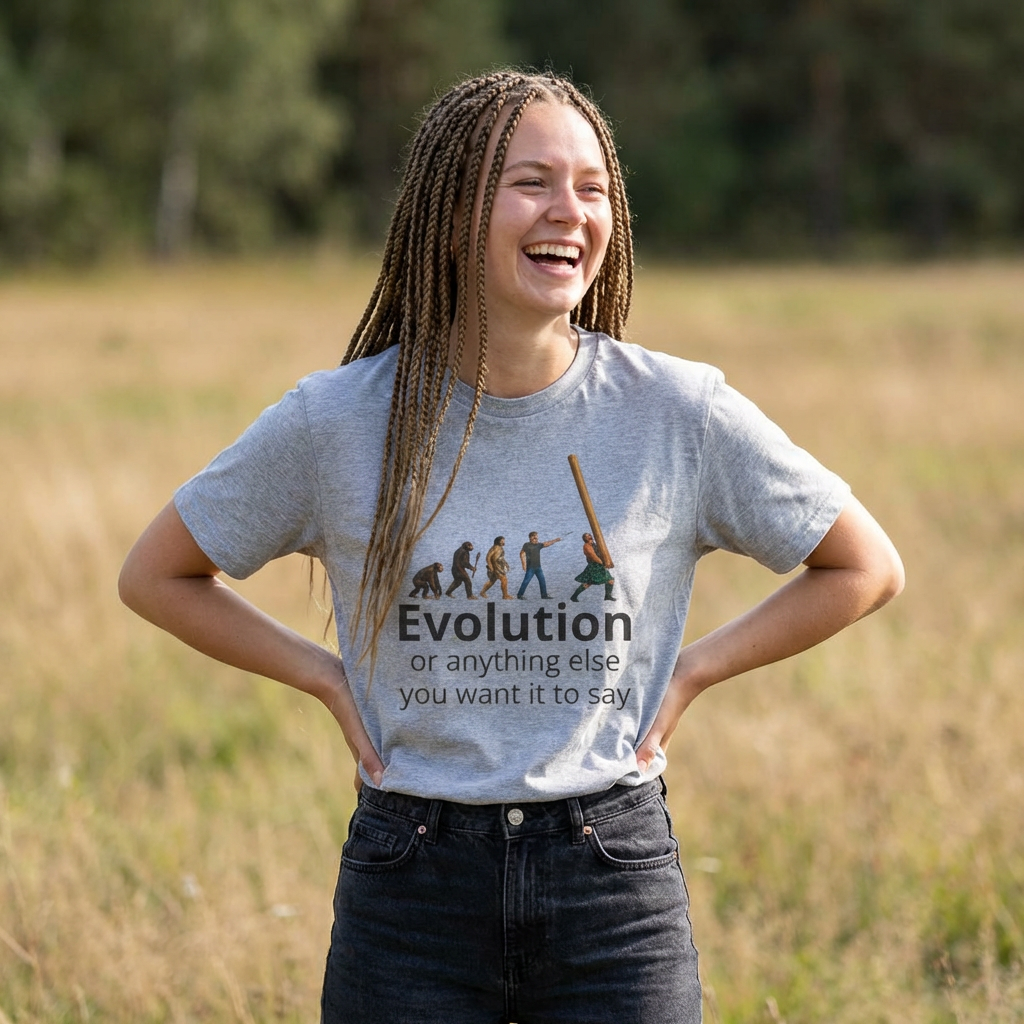 Customizable  Caber Toss Evolution Unisex Heavy Cotton Tee