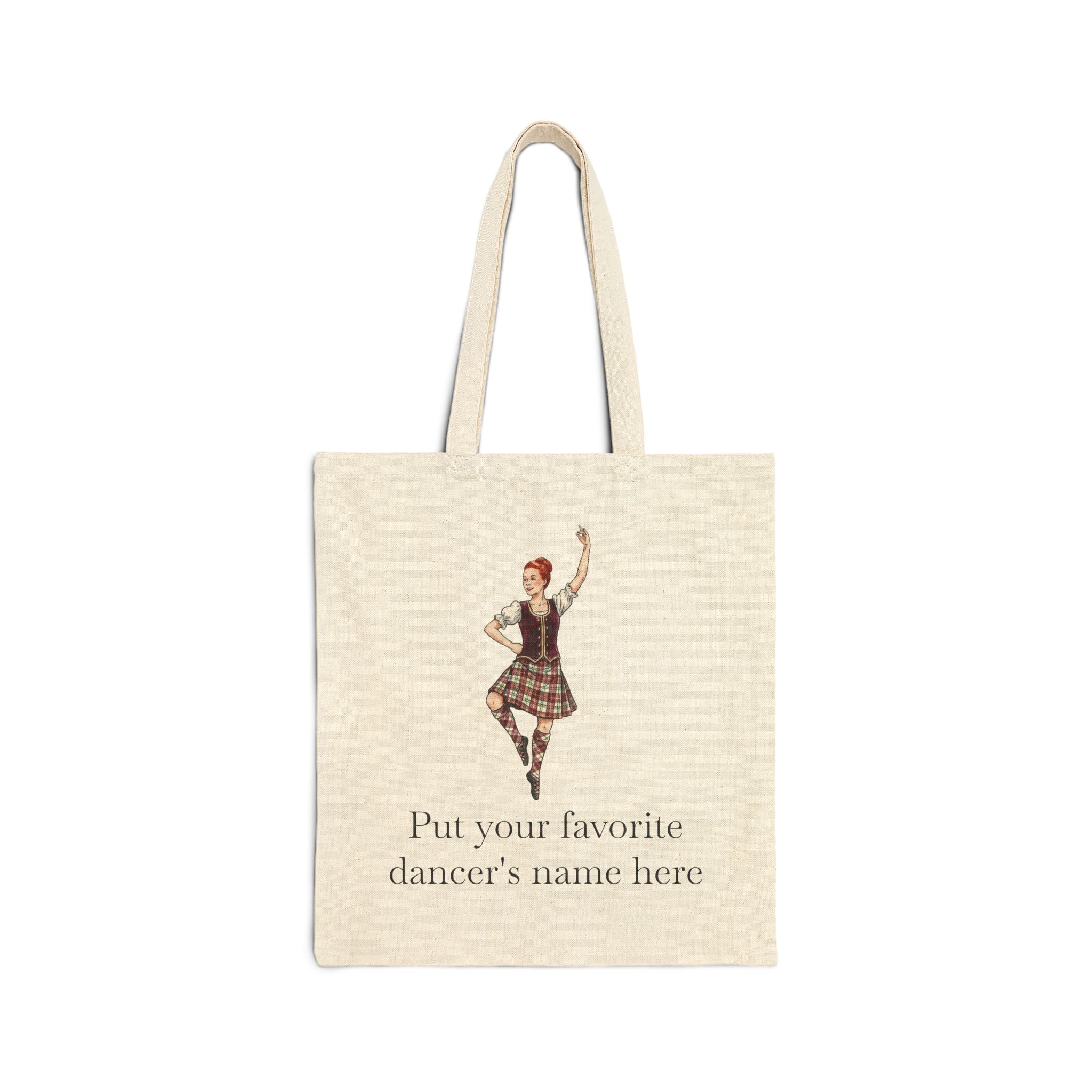 Highland Dance Personalized Canvas Tote - Ginger Dancer