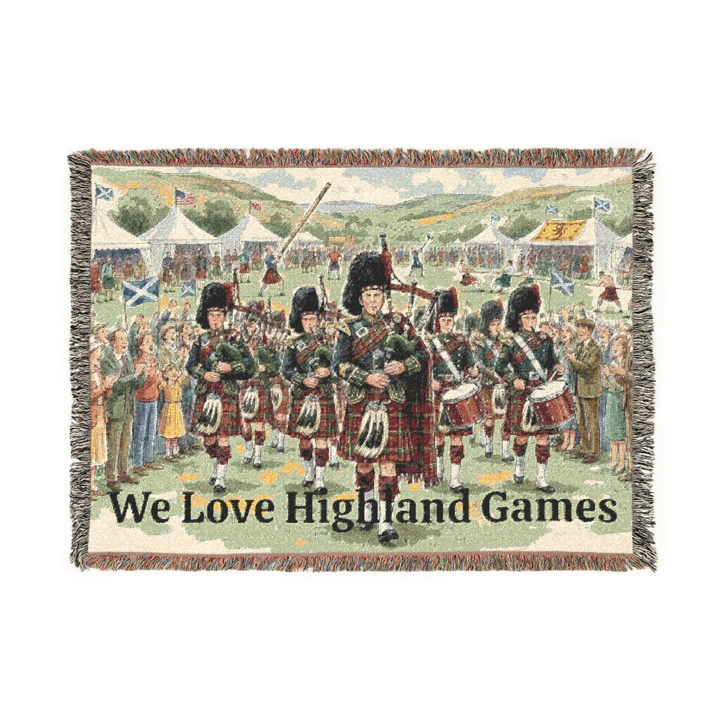 Personalizable Highland Games Woven Blanket