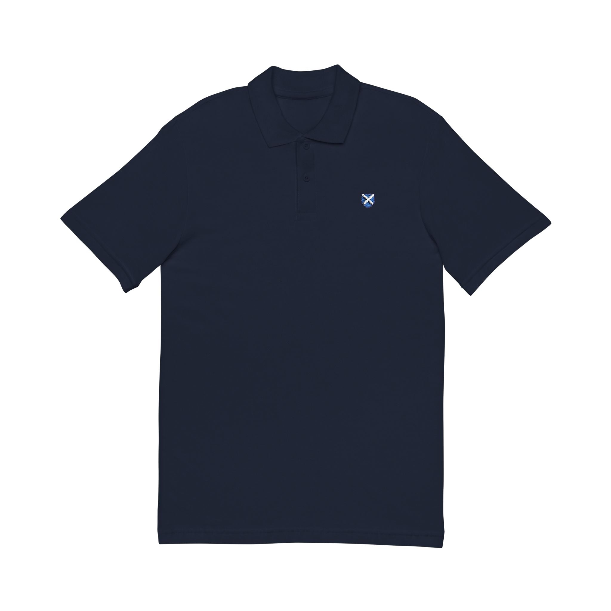 Embroidered Scottish Saltire Shield Polo