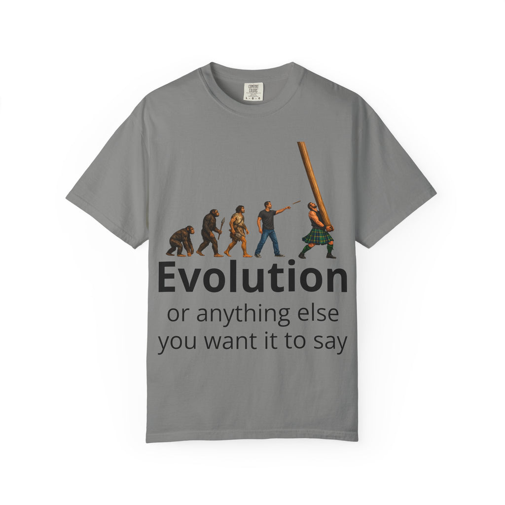 Customizable  Caber Toss Evolution Unisex Heavy Cotton Tee